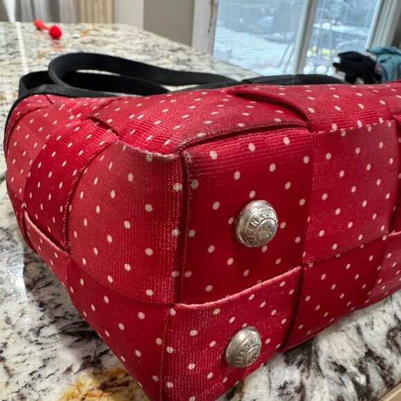 Harveys for Disney Couture Minnie Mouse Red Polka Dot Seatbelt Purse Handles Bow - Picture 10 of 12